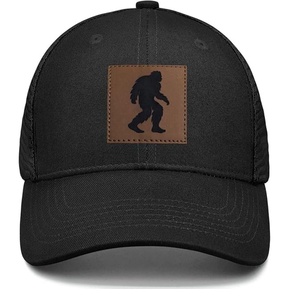 Unisex Light Black Bigfoot Embroidery Adjustable Classic Hunting Baseball Cap